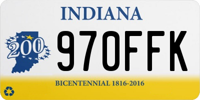 IN license plate 970FFK