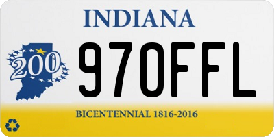 IN license plate 970FFL
