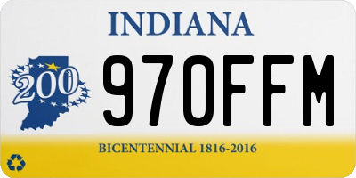 IN license plate 970FFM