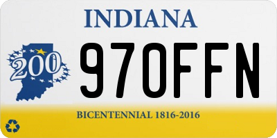 IN license plate 970FFN