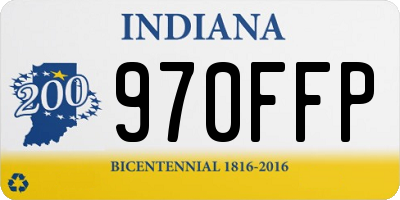 IN license plate 970FFP