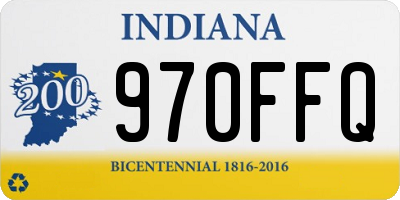 IN license plate 970FFQ