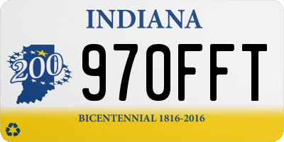 IN license plate 970FFT