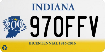 IN license plate 970FFV