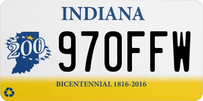 IN license plate 970FFW