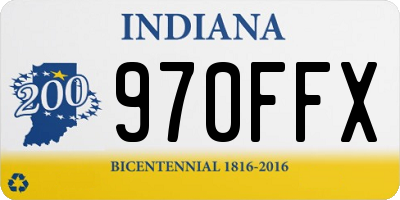 IN license plate 970FFX