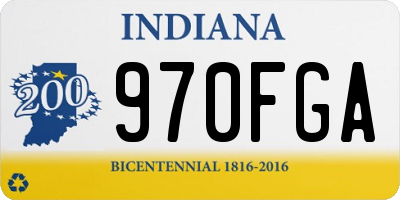IN license plate 970FGA