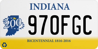 IN license plate 970FGC