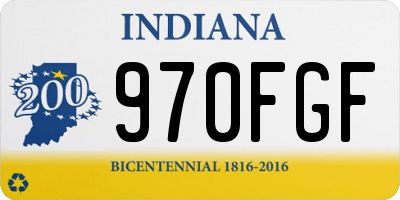 IN license plate 970FGF