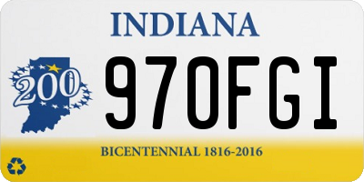 IN license plate 970FGI