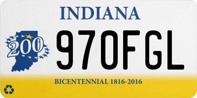 IN license plate 970FGL