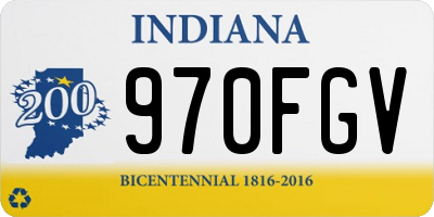 IN license plate 970FGV