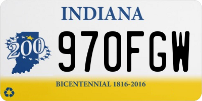 IN license plate 970FGW