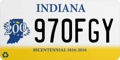 IN license plate 970FGY