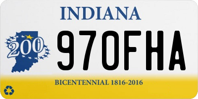 IN license plate 970FHA