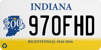 IN license plate 970FHD