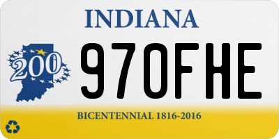 IN license plate 970FHE
