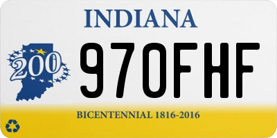 IN license plate 970FHF
