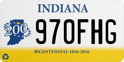 IN license plate 970FHG