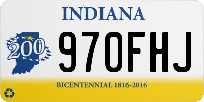 IN license plate 970FHJ