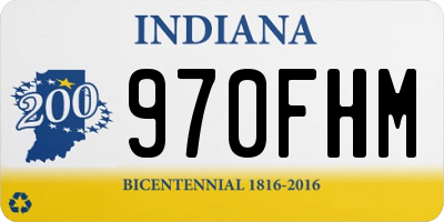 IN license plate 970FHM