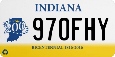 IN license plate 970FHY