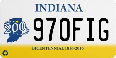 IN license plate 970FIG