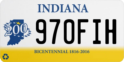 IN license plate 970FIH