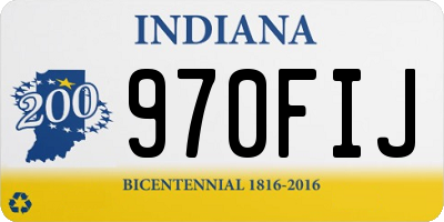 IN license plate 970FIJ