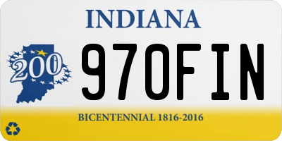 IN license plate 970FIN