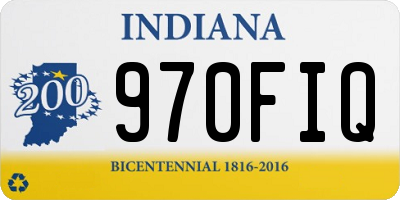 IN license plate 970FIQ