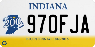 IN license plate 970FJA