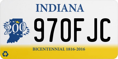 IN license plate 970FJC