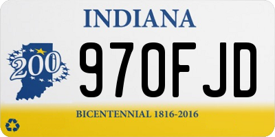 IN license plate 970FJD