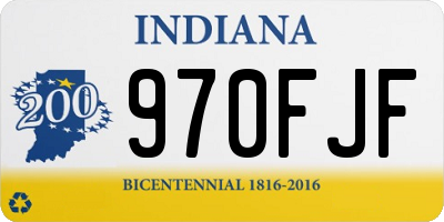 IN license plate 970FJF
