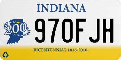 IN license plate 970FJH