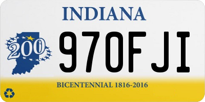 IN license plate 970FJI