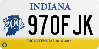 IN license plate 970FJK