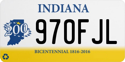 IN license plate 970FJL