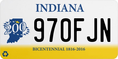 IN license plate 970FJN