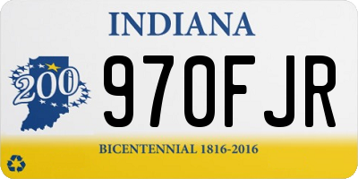 IN license plate 970FJR