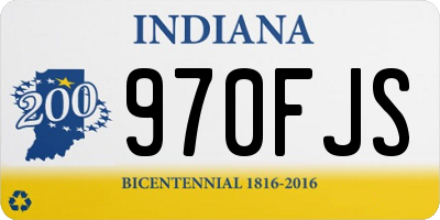 IN license plate 970FJS