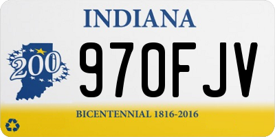 IN license plate 970FJV