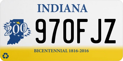 IN license plate 970FJZ
