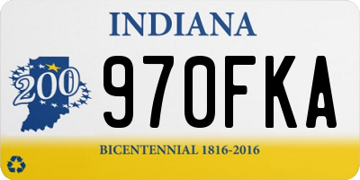 IN license plate 970FKA