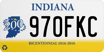 IN license plate 970FKC