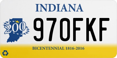 IN license plate 970FKF