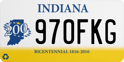 IN license plate 970FKG
