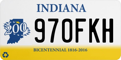 IN license plate 970FKH