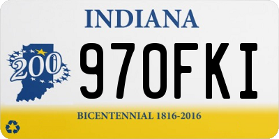 IN license plate 970FKI